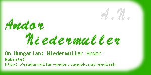 andor niedermuller business card